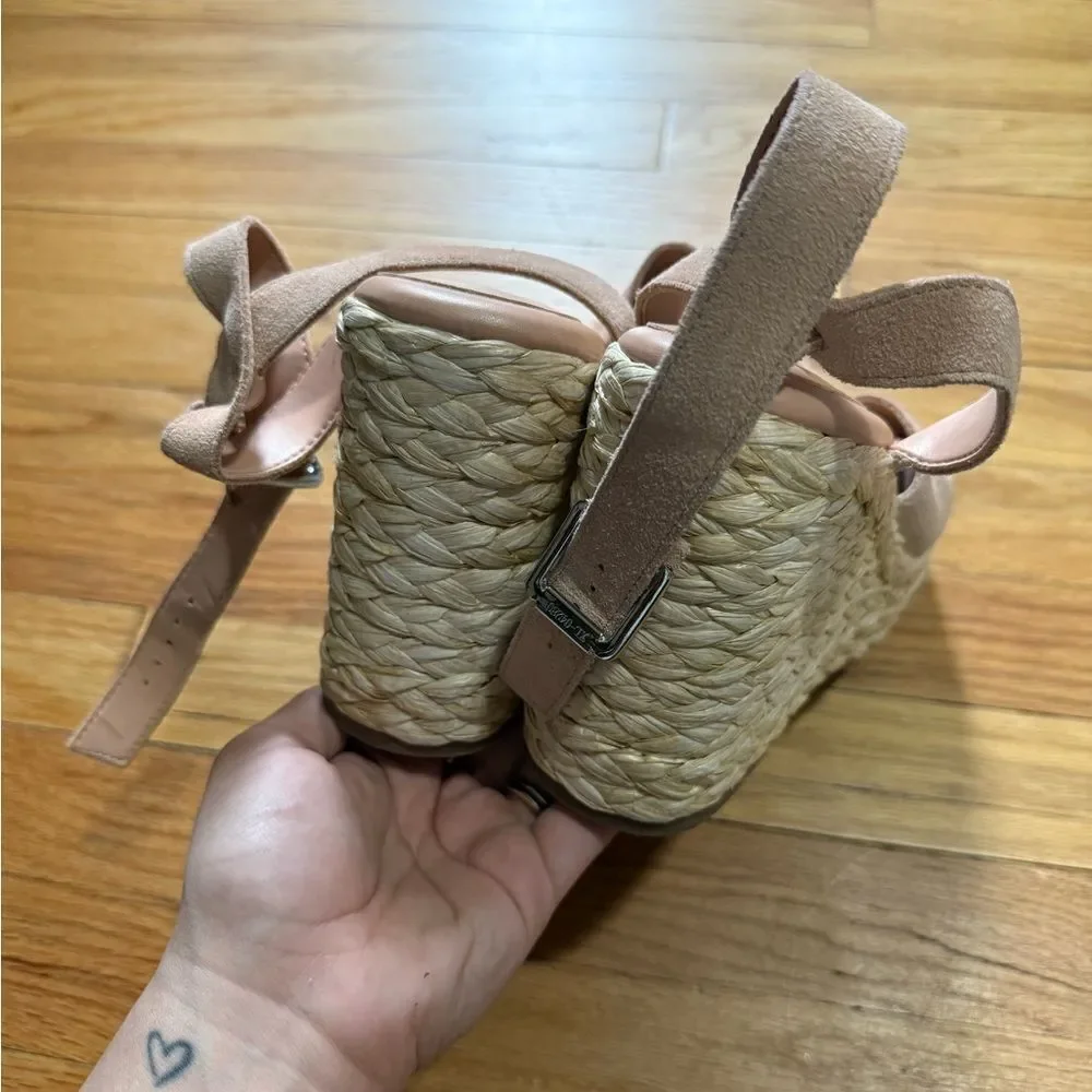 MARC FISHER LTD | Nelly Suede Woven Wedge Sandal